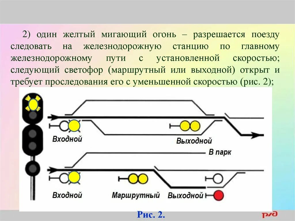 Сигналы выходных и маршрутных светофоров. Входной светофор желтый мигающий. Желтый мигающий светофор на ЖД. Один жёлтый мигающий огонь на входном светофоре. Светофоры на ЖД путях.