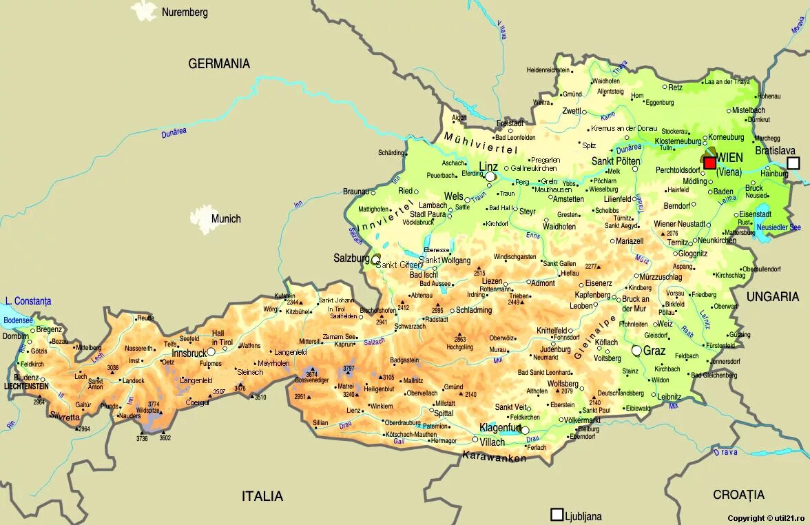 размещение австрии