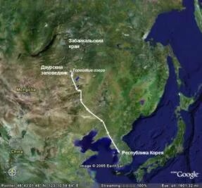Ландшафты даурии на карте
