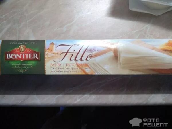 тесто листы фило. лапша из теста фило. филло бонтиер.