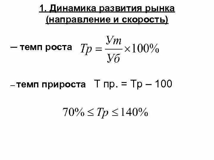Темп роста формула. Темп роста формула