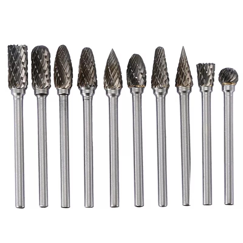 Насадок по металлу для гравера дремель. Борфрезы 3 мм. Борфрезы 3 мм. Борфрезы хвостовик 10мм. Бор-фреза по металлу шарошка 8 мм 66991.
