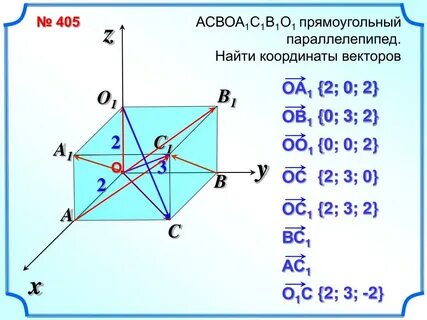 Координаты вектора в пространстве 11 класс