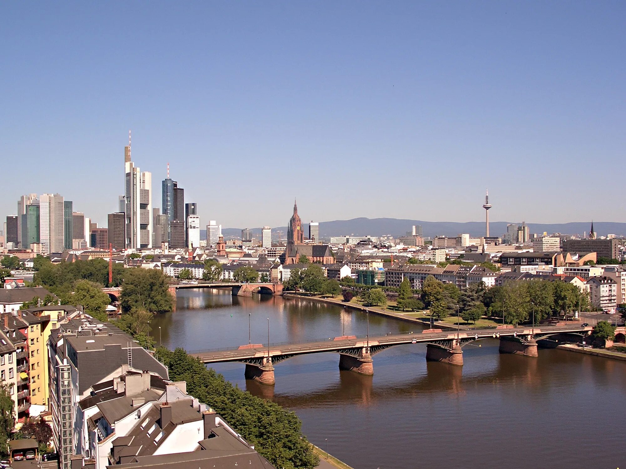 Франкфурт-на-Майне. Город Frankfurt am main. Город Франкфурт-на-Майне (Frankfurt am main). Рейн река Франкфурт.