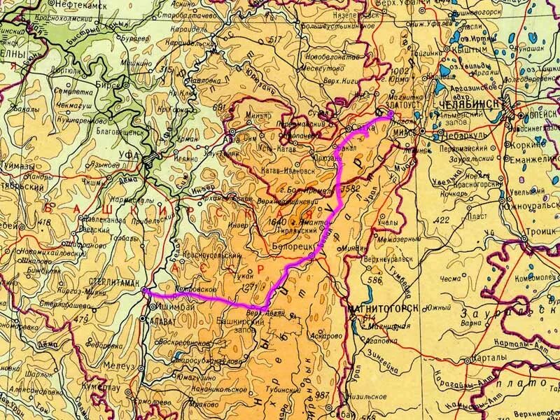 Уральские горы на географической карте. Хребет Уралтау на карте. Урал на карте. Границы Урала. Откуда начинается урал и где заканчивается