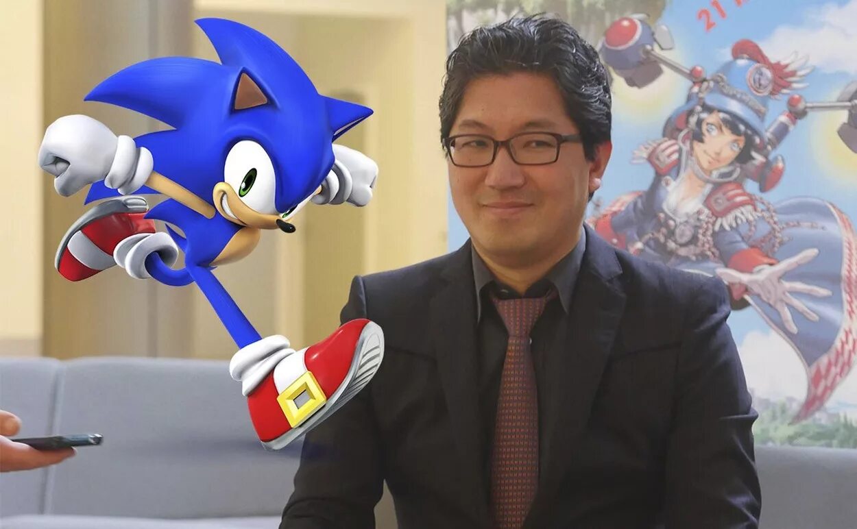 Создатель соника. Создатель соника. Создатель соника. Такаси иидзука сумочкин. Соник 2019.