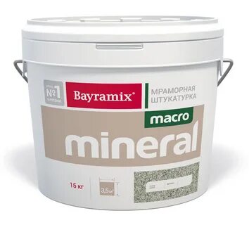 Штукатурка мраморная Bayramix Macro Mineral / Байрамикс Макро Минерал фракция 1,