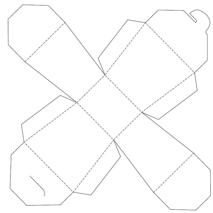 Take Out Box Box template, Fortune cookie, Chinese takeout box
