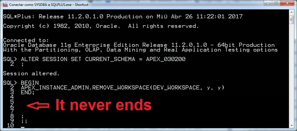 Oracle exe