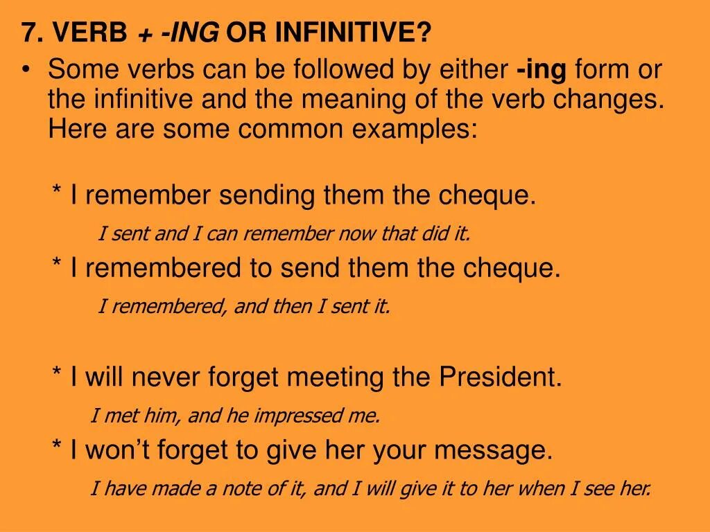 Infinitive examples. Verb+ing or verb+infinitive. verb ing verb infinitive. ing infinitive. verb ing verb to infinitive.