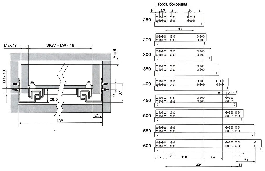 Направляющие для ящиков шариковые размеры. Направляющие скрытого монтажа 300 мм Боярд схема монтажа. Направляющие 450 Блюм скрытого монтажа с доводчиком схема установки. Направляющие скрытого монтажа Лемакс схема монтажа. Направляющие скрытого монтажа для ДСП 25 мм.
