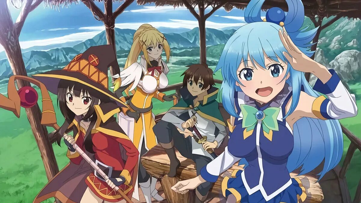 Альбедо isekai quartet. Коносуба квартет. Исекай коносуба. Исекай квартет альбедо. Kono subarashii sekai ni shukufuku wo!.