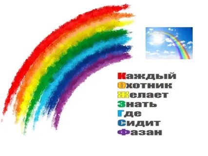 Сидит каждый радуга