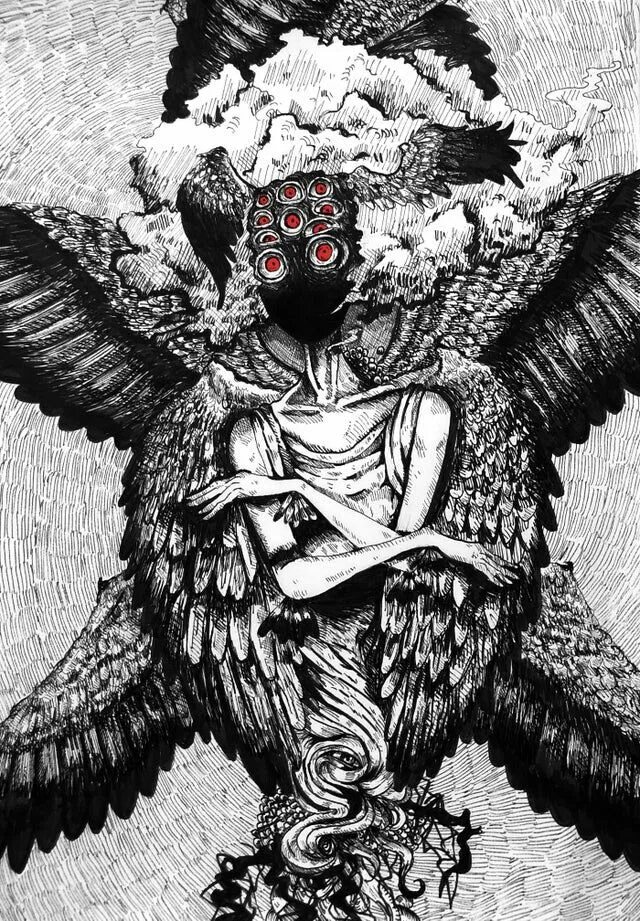 Как выглядит ангел глаз Kherebu Thought to have been the forerunners to the mighty Cherubim, these anc