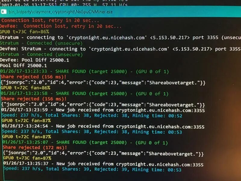 Error rejected. Что такое реджект в майнинге. reject в майнинге. rejected в майнинге. diff в майнинге таблица.