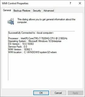 Ошибка источник wmi