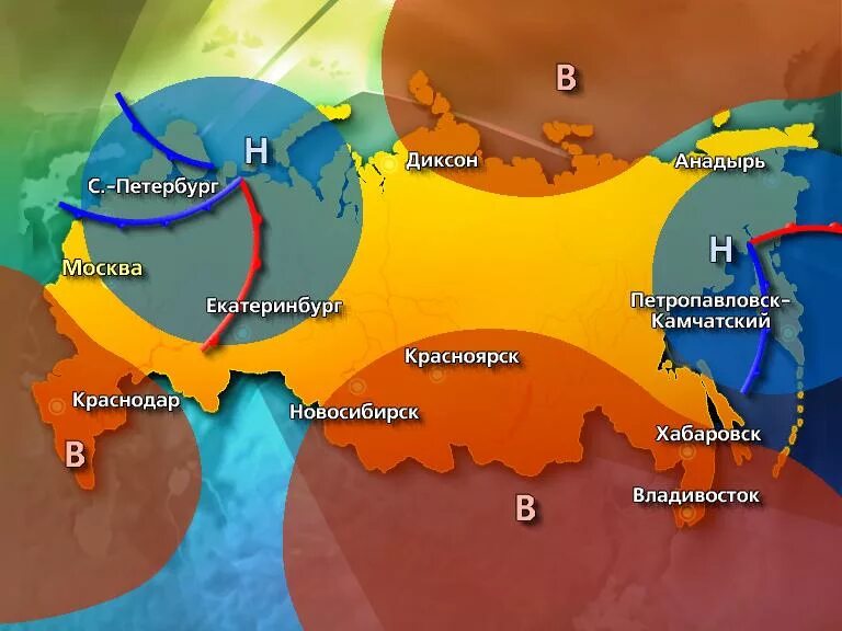 Карта прогноза погоды России. Карта погоды России. Погода на юге России. Карта теплой погоды