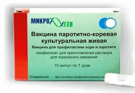 Паротитная вакцина инструкция