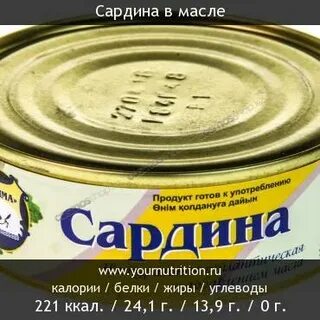 Скумбрия в масле сколько калорий