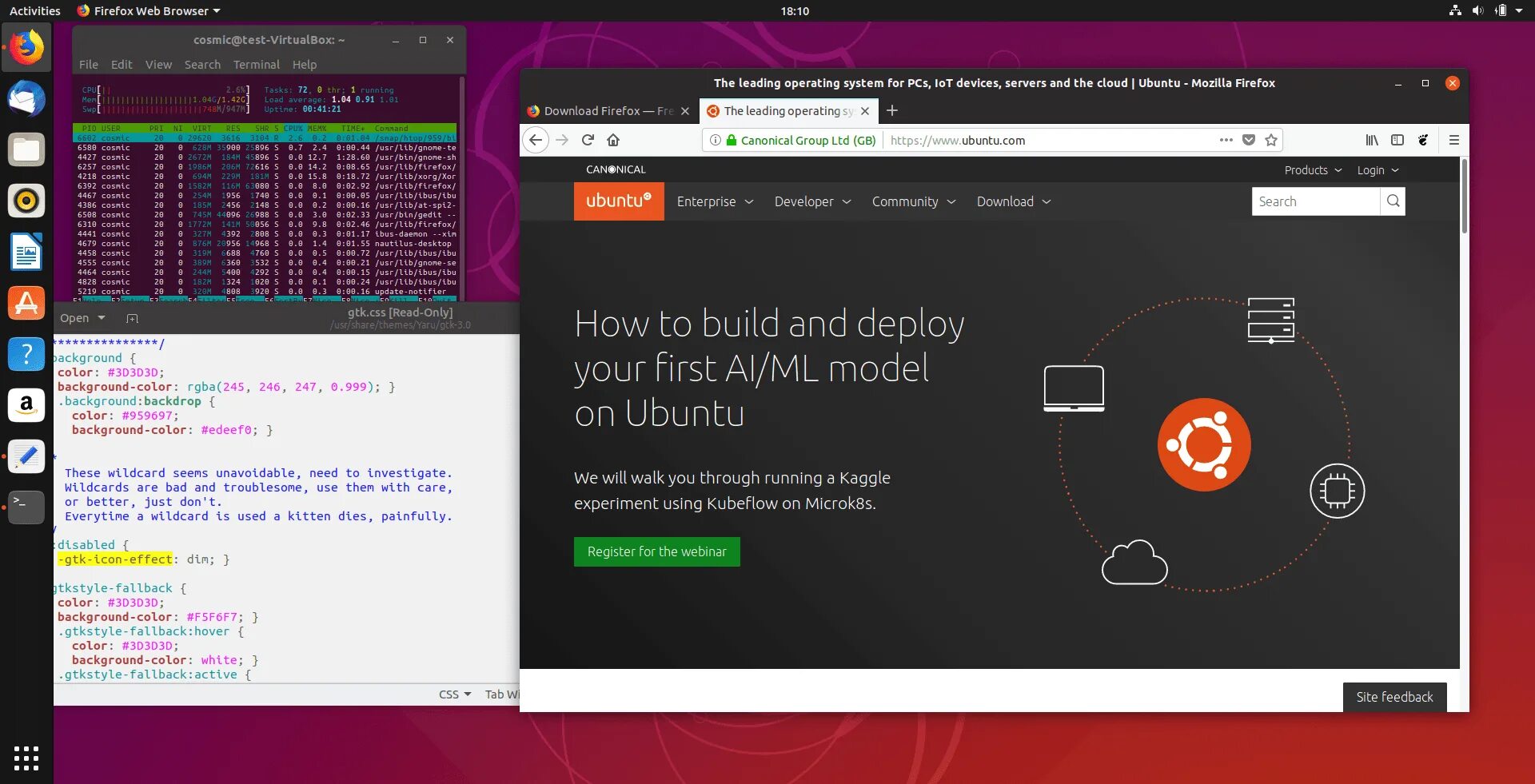 Usr ubuntu. Ubuntu 18.10. тема yaru ubuntu 18.04. ubuntu разработчики. релиза linux.