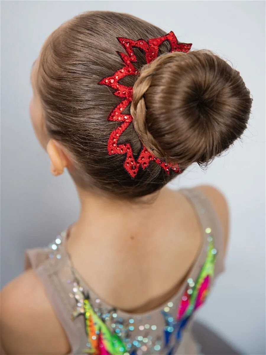 Как сделать прическу розочку для художественной гимнастики The Knightly- Double Swirl Flower Swarovski Crystal Hairpiece Peinados para bail