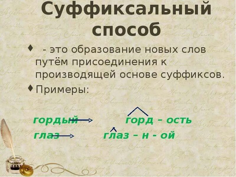 Суффиксальный способ образования глаголов. Суффиксальный способ образования слов. Суффиксальный способ образования слов примеры. Слова образованные суффиксальным способом. Суффикс способ образования слов.