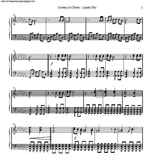 Lonely day system текст. Lonely Day Ноты для фортепиано. Lonely Day Ноты. SOAD Lonely Day Ноты для фортепиано. Lonely Day System of a down Ноты.