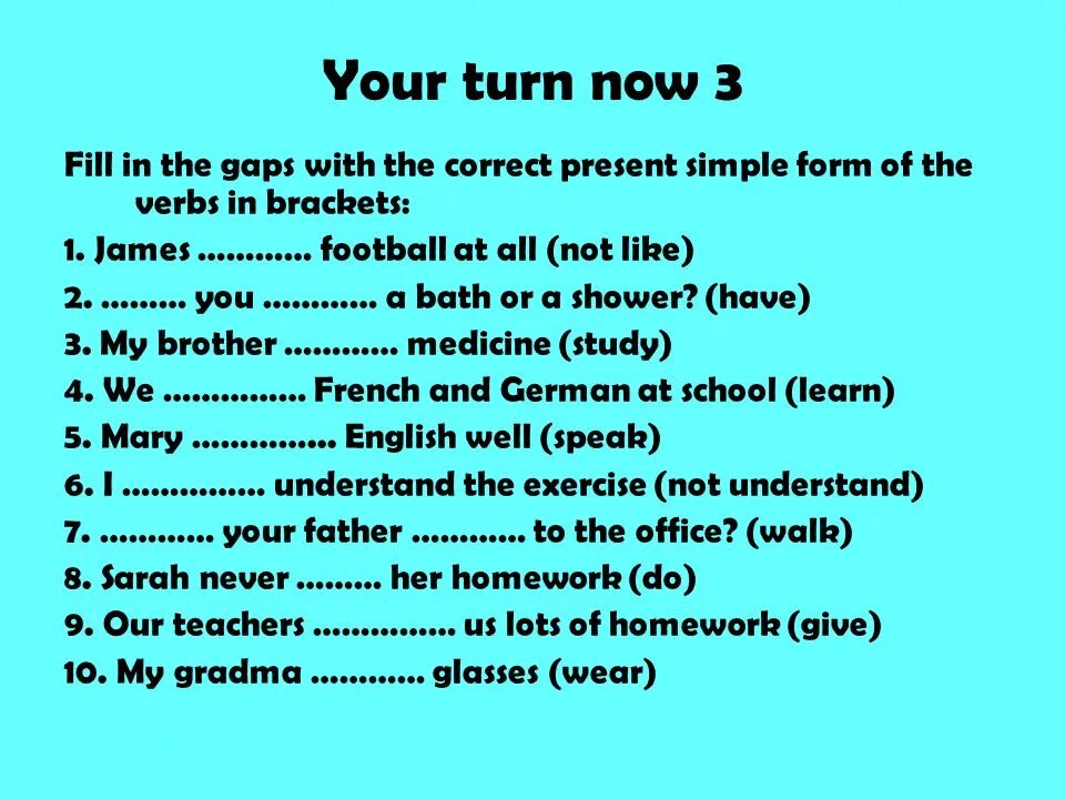 Do a turn out. Задания на тему презент Симпл. Present simple вопросы упражнения. Present simple упражнения 3 класс. Do does упражнения.