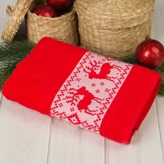 Новогоднее полотенце оптом