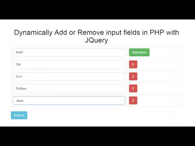 JQUERY add remove div. Input php. JQUERY remove add list. Input field. Field php