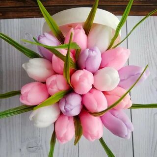 Букет тюльпанов из мыла