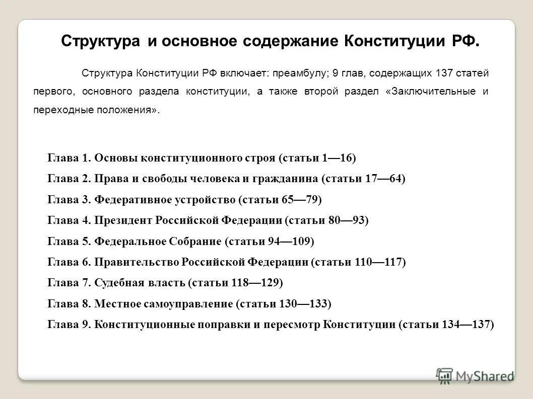 Конституция содержит положения о сохранении исторической памяти