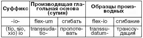 Краткие суффиксы в латинском