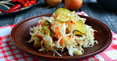 Маринованная капуста с огурцами рецепт