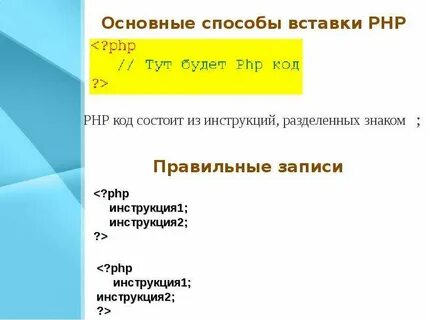 Способы вставки