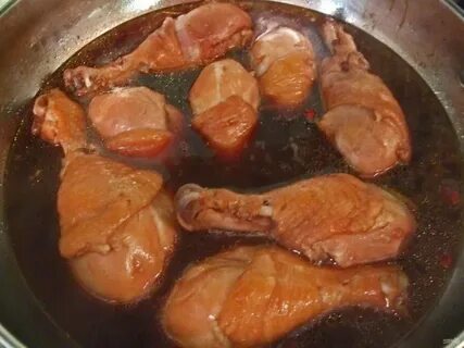 Маринованные голени на сковороде