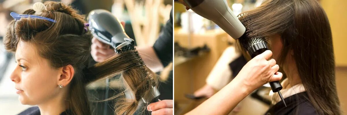 Укладка феном. Укладка волос. Как уложить волосы видео. Укладка волос феном. Девушка с щипцами для волос.