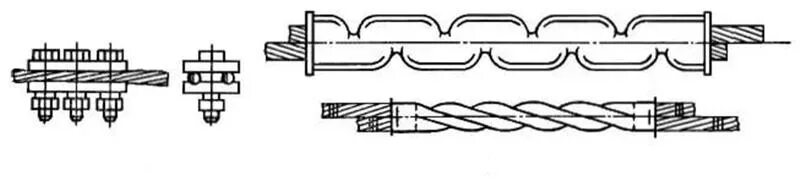 Соединения проводов воздушной линии. Способы соединения проводов вл 10 кв. Скрутка проводов вл 10 кв. Гильза для соединения проводов вл-10кв. Соединение проводов ЛЭП скруткой.