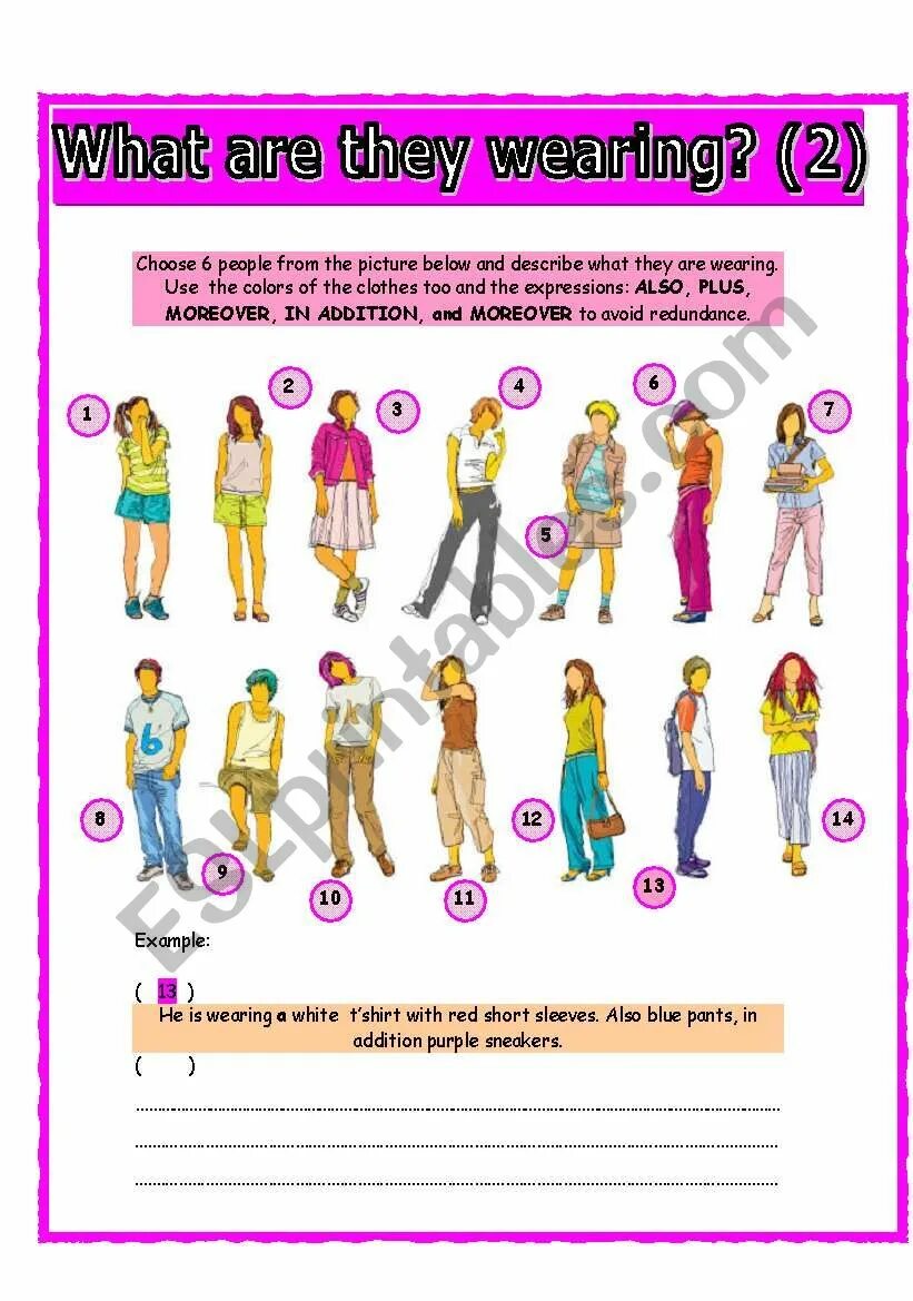 What they like wear. What are they wearing Worksheet. What are they wearing. Describe what are they wearing. Clothes Worksheet what are they wearing.