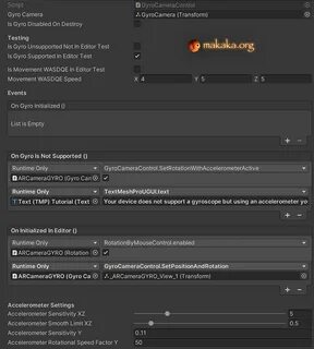 Скрипт управления unity