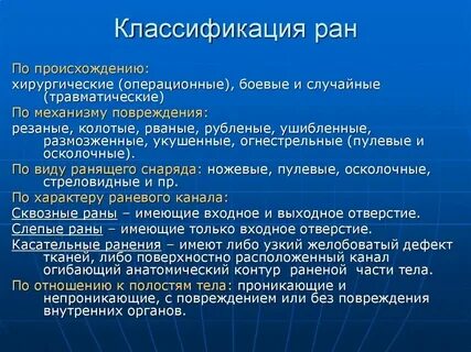 Гнойное осложнение ран