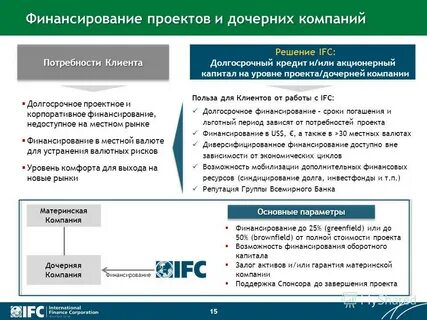 Деятельность дочернего предприятия
