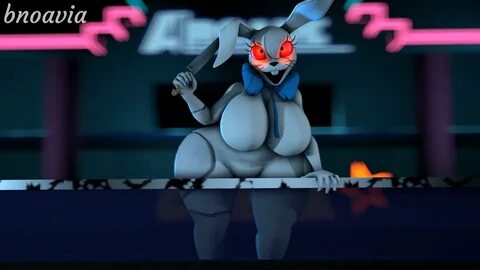 vanny (fnaf), 3d, 1girls, big breasts, bnoavia, breasts, huge breasts, knif...