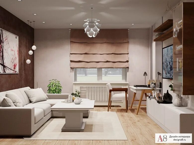 Дизайн однокомнатной квартиры 40 кв. м: фото. Как разделить на две зоны - https: