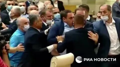 Драка в грузинском парламенте