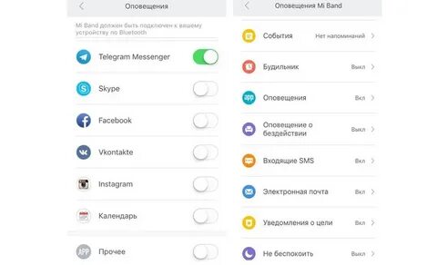 Mi band как включить уведомления