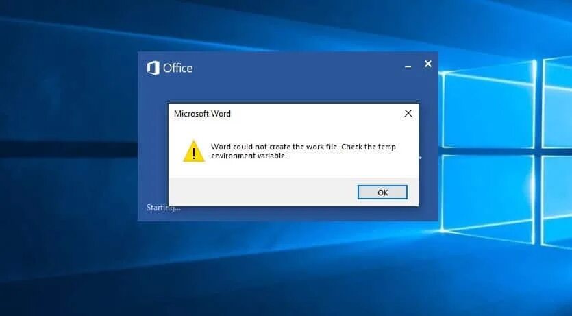 Не удается temp среда. Распространенные ошибки Windows. Ошибка Windows 10. Ошибка Word. Окна ошибки заставка на ПК.