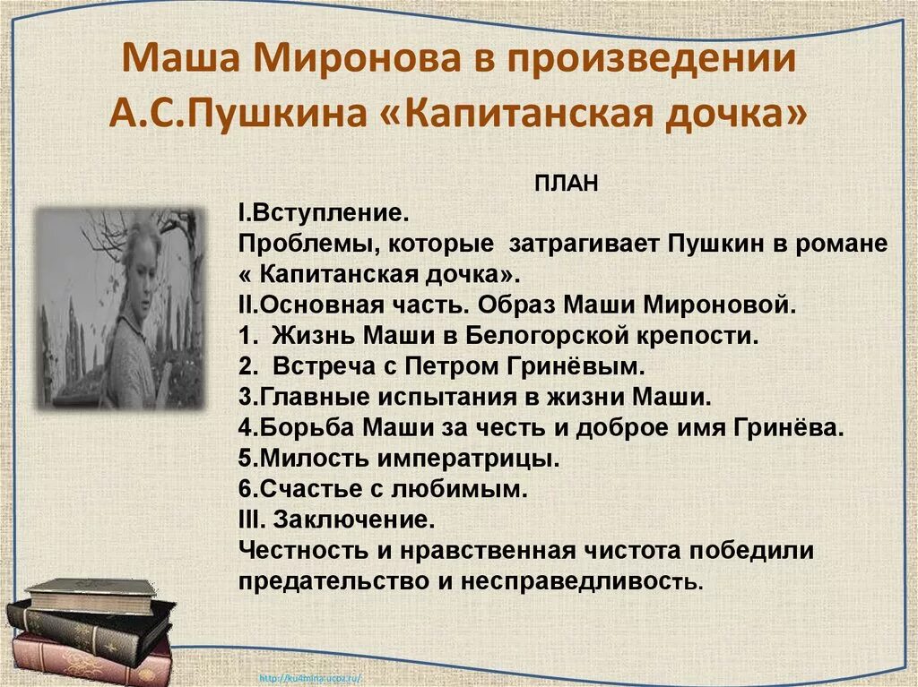 Образ мироновой в повести капитанская дочка