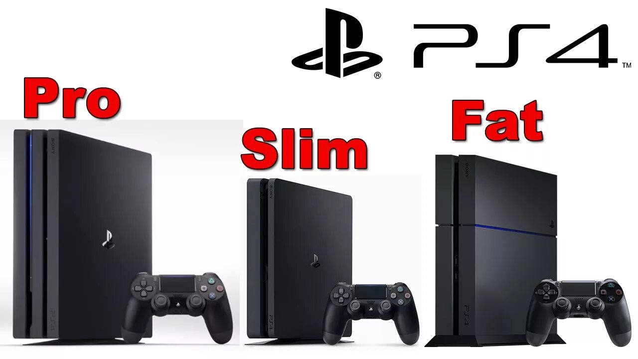 Что означает ps4. Sony ps4 fat Slim Pro. Sony PLAYSTATION 4 Slim и fat. Sony ps4 fat vs ps4 Slim. PLAYSTATION 4 PLAYSTATION 4 Slim PLAYSTATION 4 Pro.