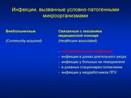 Инфекции вызванные флорой